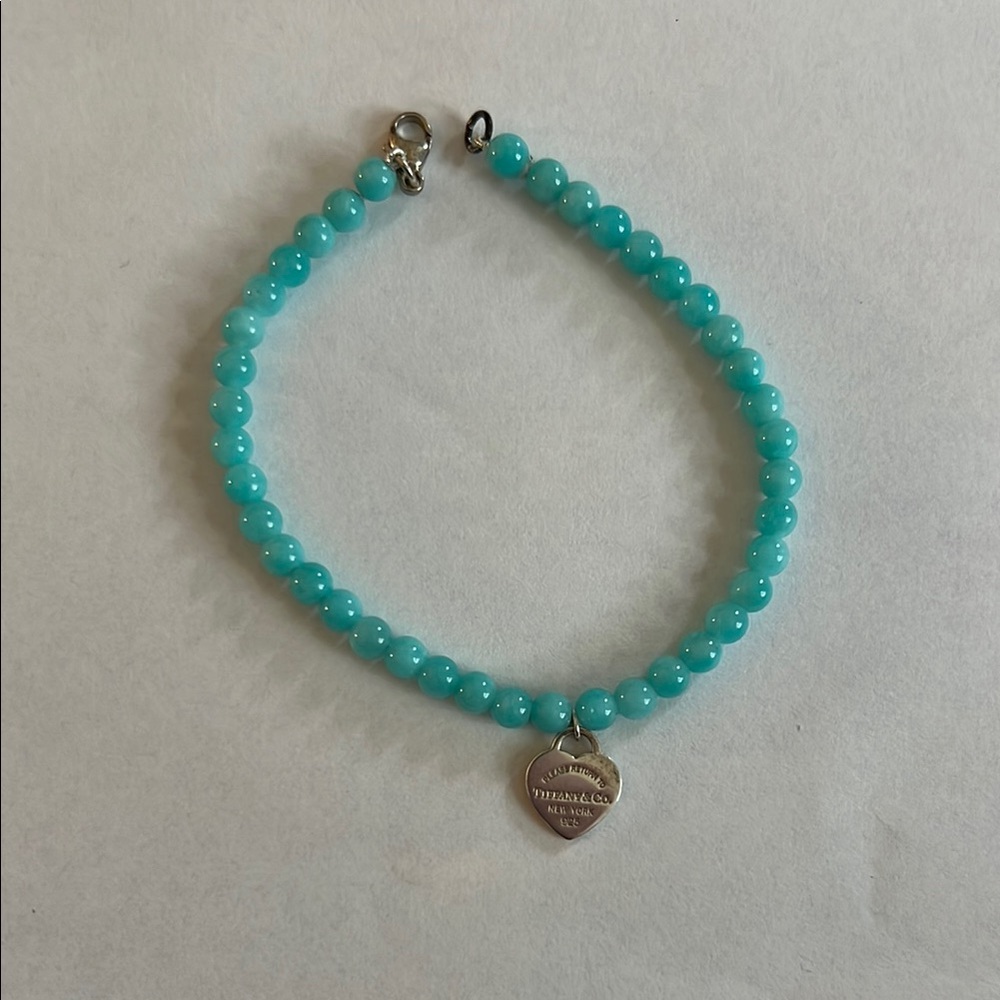 Tiffany & Co. Blue and Silver Bracelet with Charm